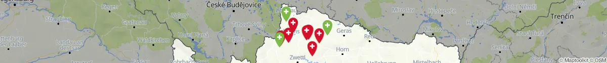 Kartenansicht für Apotheken-Notdienste in der Nähe von Gastern (Waidhofen an der Thaya, Niederösterreich)